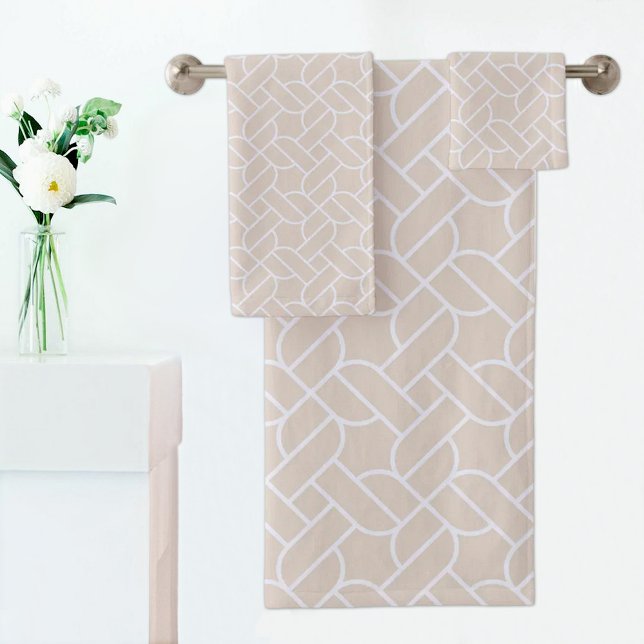 Toalla con estampado de cuerda beige (Subido por el creador)