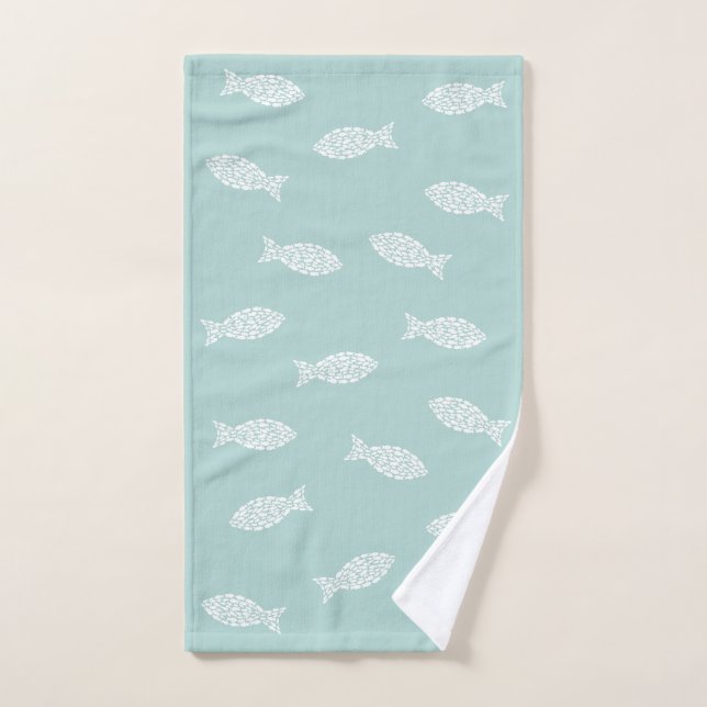 Toalla con estampado de pescado (Toalla de mano)