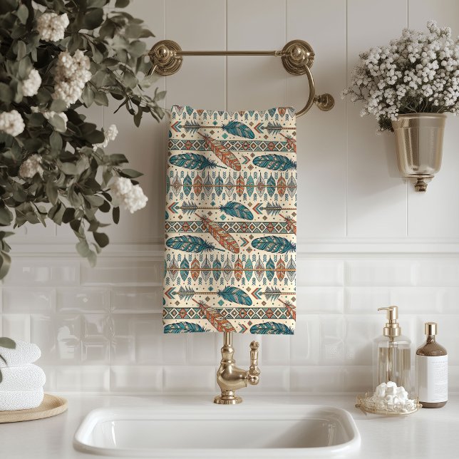 Toalla con patrón de flecha Toque étnico para el b (Arrow Pattern Towel Ethnic Touch for the Bath)
