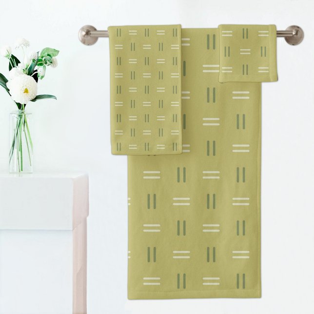 Toalla con patrón de línea verde (Subido por el creador)