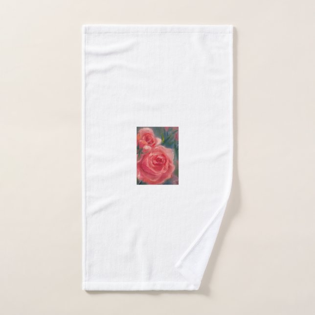TOALLA CON TEMA FLORAL (Toalla de mano)