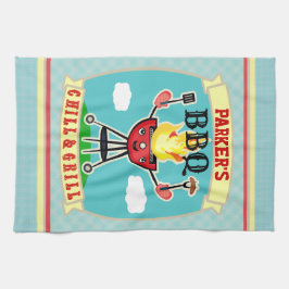 Toalla conocida de encargo del Bbq de la barbacoa