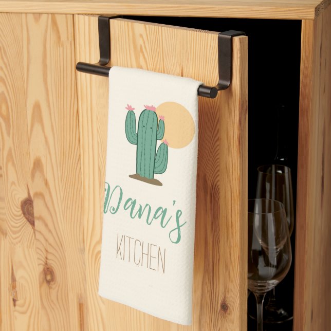 Toalla Cute Cactus Southwest Kitchen (Pliegue de tercios)