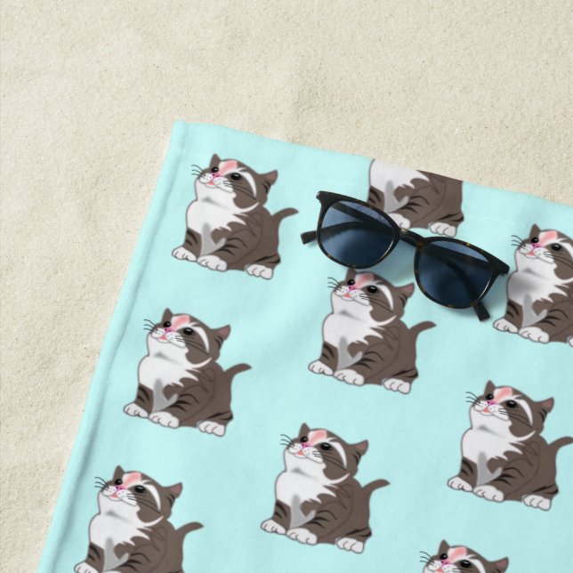 Toalla Cute Cat Beach (In situ)