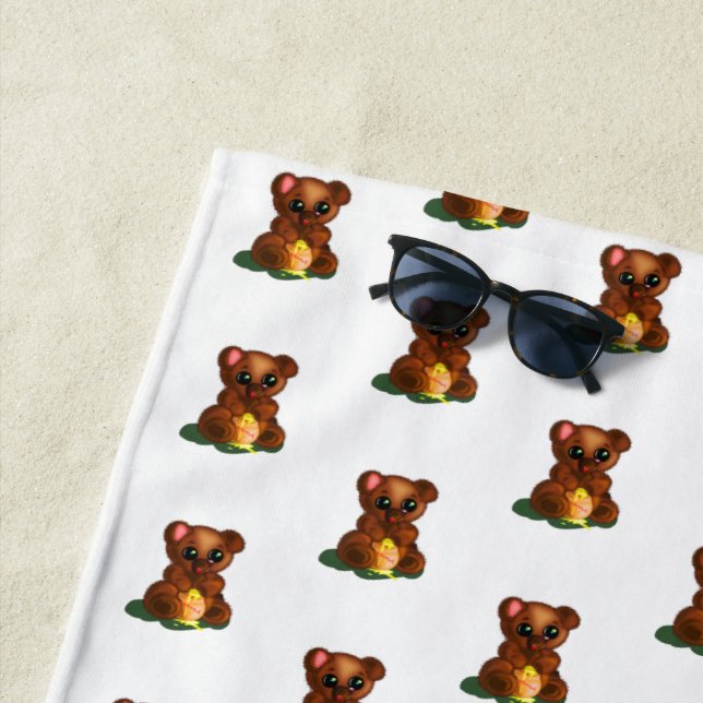Toalla Cute Honey Bear Beach (In situ)