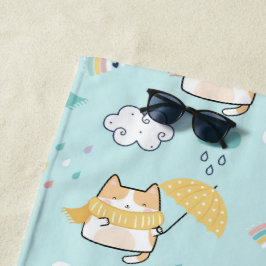 Toalla Cute Rainy Day Pattern Beach