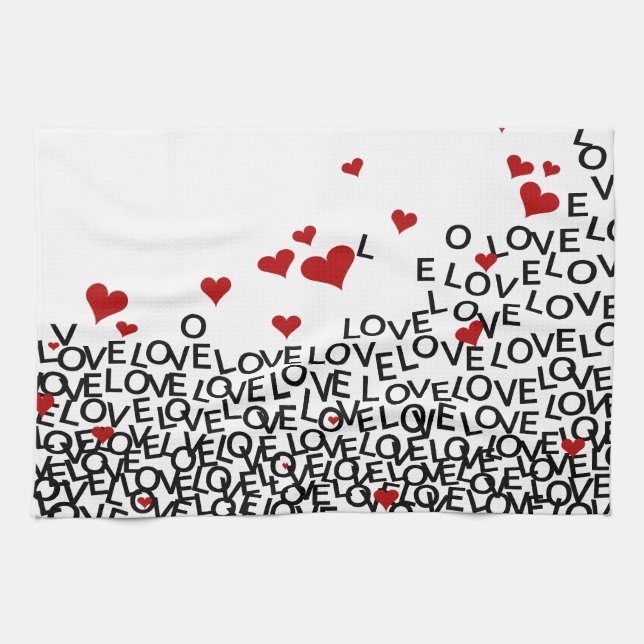 Toalla de amor el día de San Valentín (Horizontal)