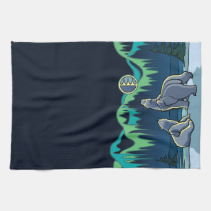 Toalla de arte del oso nativo Toalla de té del oso