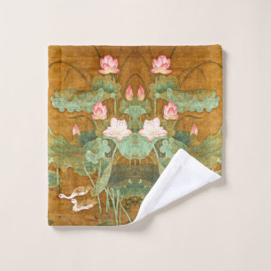 Toalla de baño asiática del jardín del agua de