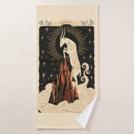Toalla de baño Capricornio Arte Zodiaco Celeste