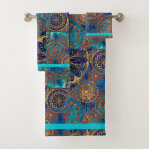 Toalla de baño Celestial Set Hand Toalla Blue Aqu