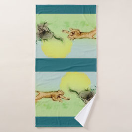 Toalla de baño colorida ilustrada - Chase