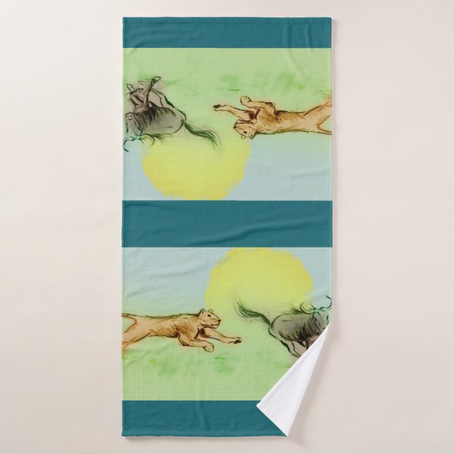 Toalla de baño colorida ilustrada - Chase (Toalla de baño)