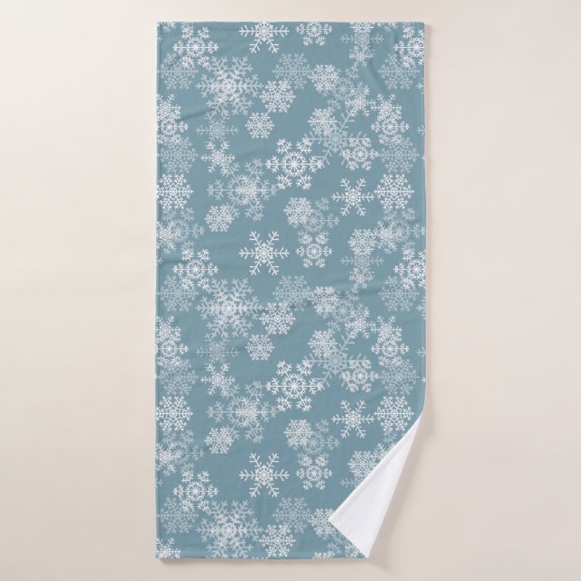 Toalla de baño con copos de nieve para vacaciones (Toalla de baño)