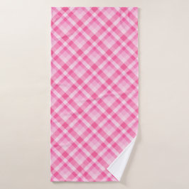 Toalla de baño con motivos rosados rosados