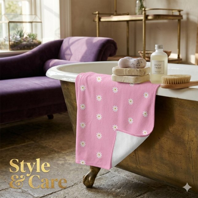Toalla de baño con patrón de flores florecidas con (Blooming Flower Pattern Bath Towel with Style)