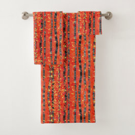 Toalla de baño con pintura de paisaje forestal de