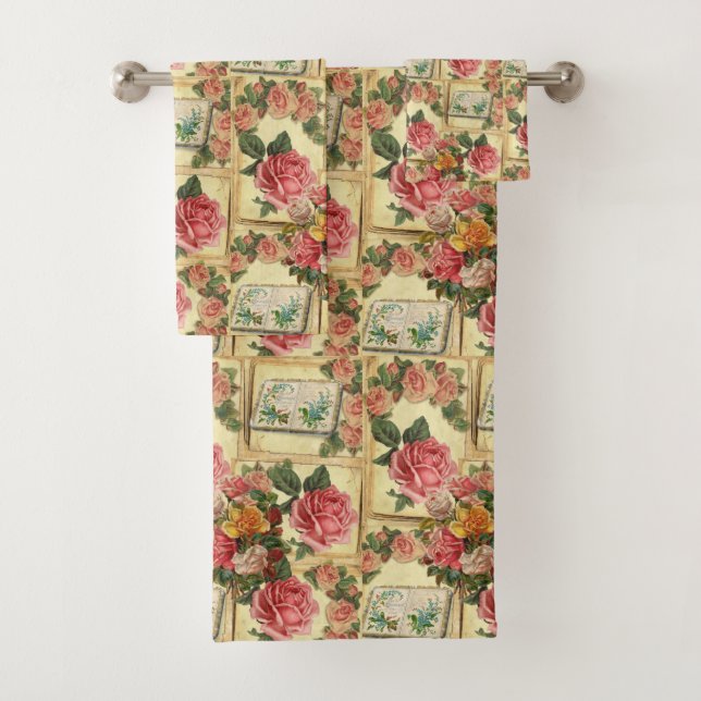 Toalla de baño confeccionada en victoriano (In situ)