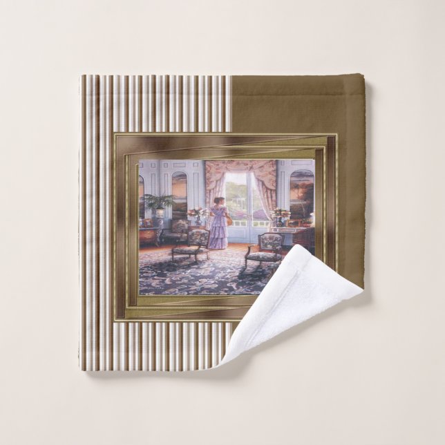 Toalla de baño confeccionada en victoriano (Toallita)