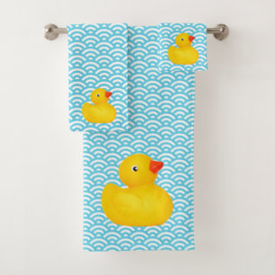Toalla de baño conjunto de pato de goma para bebé 