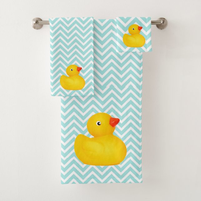 Toalla de baño conjunto de pato de goma para bebé  (In situ)