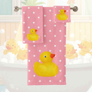 Toalla de baño conjunto de pato de goma para bebé