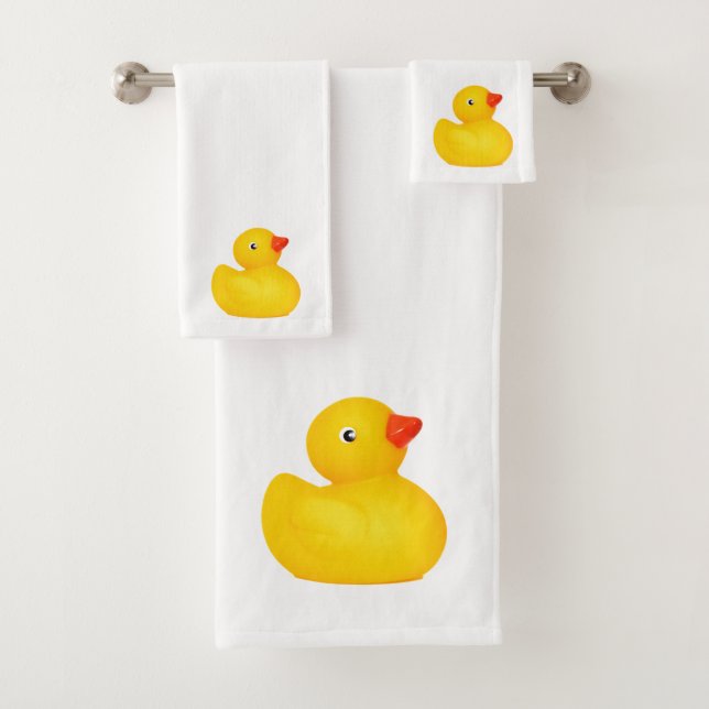 Toalla de baño conjunto de pato de goma para bebé  (In situ)