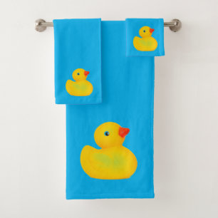 Toalla de baño conjunto de pato de goma para bebé 