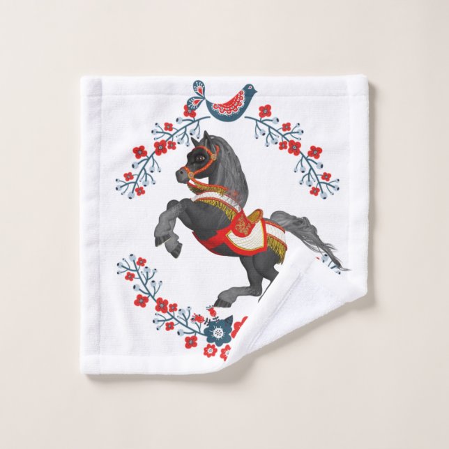 Toalla de baño Conjuntos Caballo Floral (Toallita)