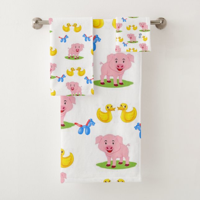 Toalla de baño Conjuntos de cerdo (In situ)