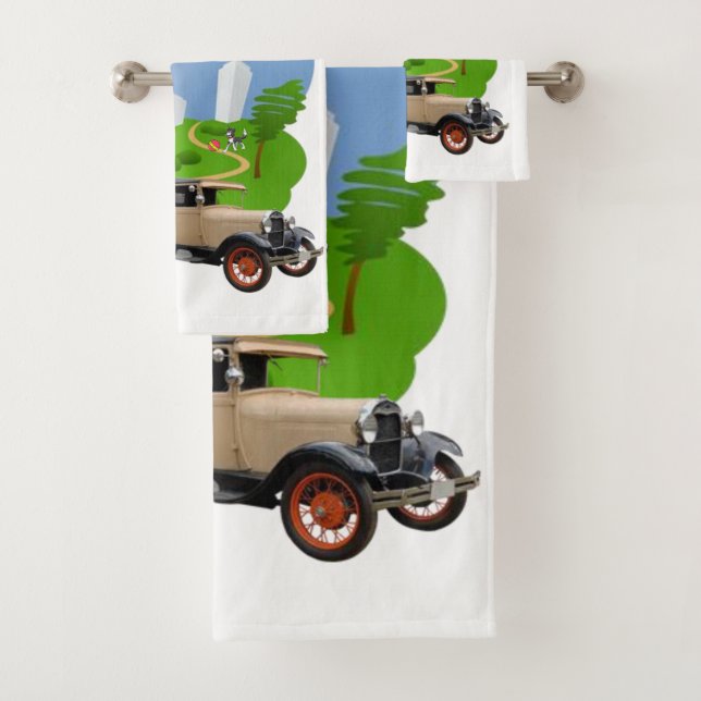 Toalla de baño Conjuntos de mujer retro (In situ)