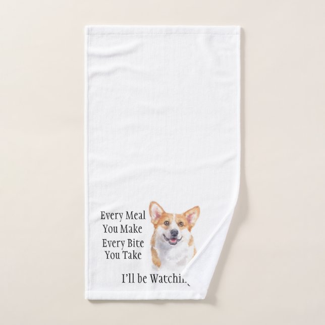 Toalla de baño Corgi (Toalla de mano)