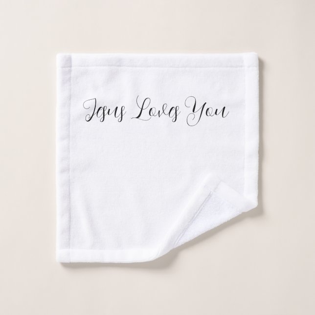 Toalla de baño cristiana Jesús te ama (Toallita)