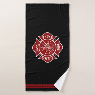 Toalla de baño cruzada maltesa del bombero