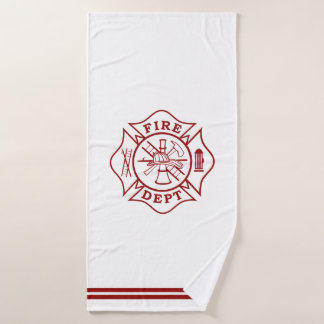 Toalla de baño cruzada maltesa del bombero