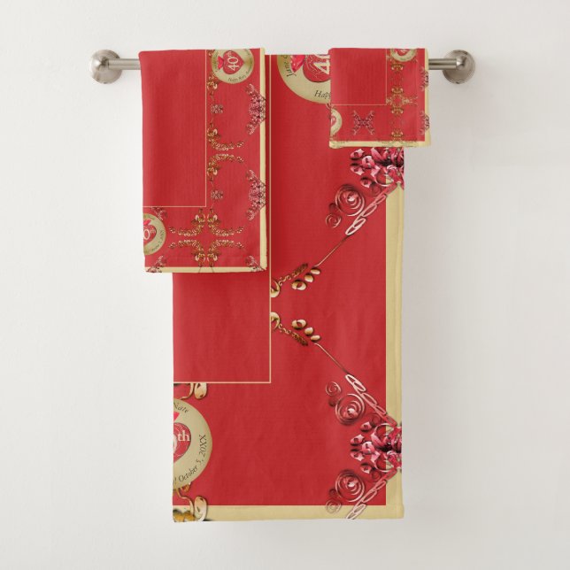 Toalla de baño de aniversario de 40/15 Bodas (In situ)