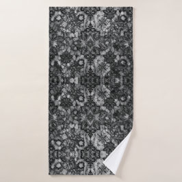 Toalla de baño de arte de encaje negro
