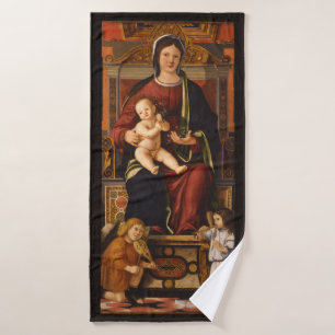 Toalla de baño de arte "La Virgen y el Niño"
