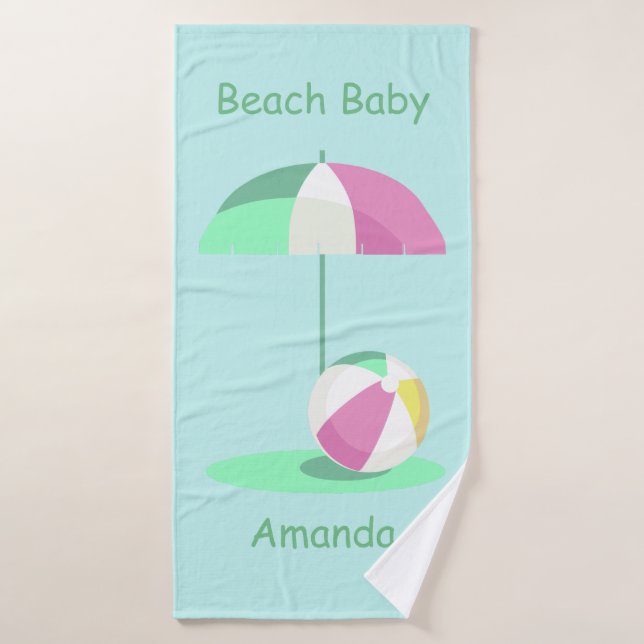 Toalla de baño de Beach Baby Girl (Toalla de baño)