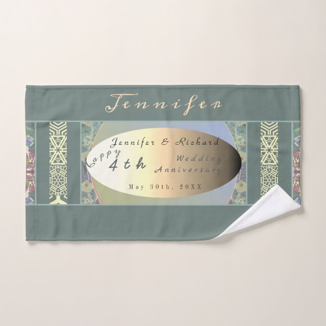 Toalla de baño de Boda de flores silvestres person (Toalla de mano)