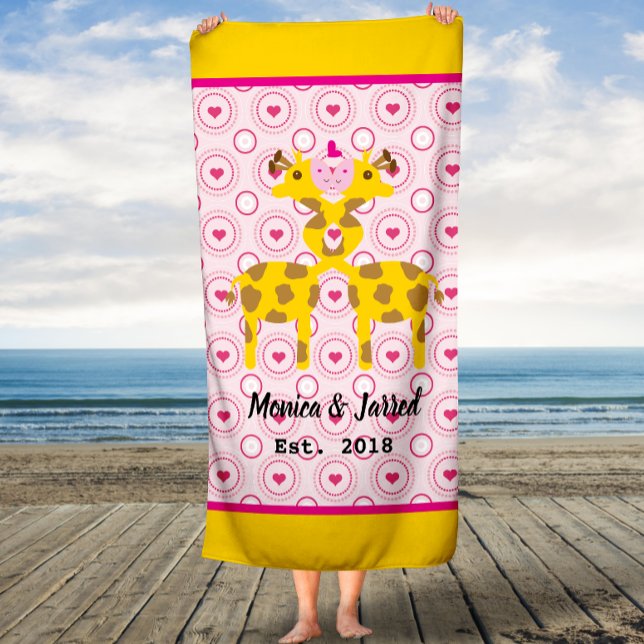 Toalla de baño de Boda de nombres personalizados d (Subido por el creador)