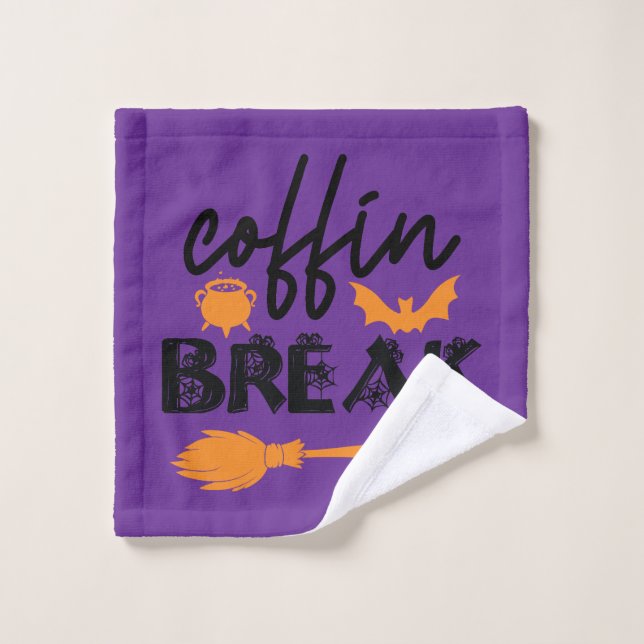 Toalla de baño de citas "Coffin Break" de Hallowee (Toallita)