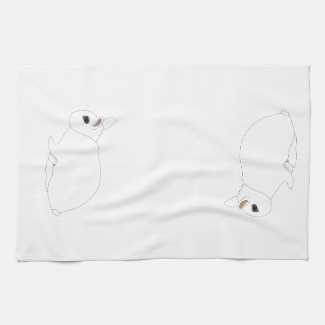 Toalla de baño de conejo de hotot enano (Horizontal)