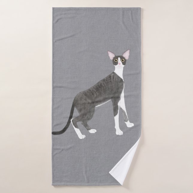 Toalla de baño de Cornish Rex (Toalla de baño)