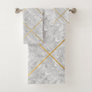 TOALLA DE BAÑO DE DISEÑO EN BLANCO Y NEGRO INSPIRA