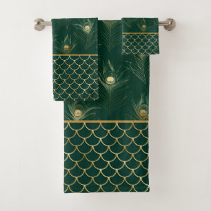 TOALLA DE BAÑO DE EMERALD MERMAID PEACOCK