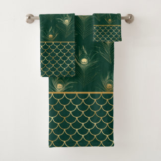 TOALLA DE BAÑO DE EMERALD MERMAID PEACOCK