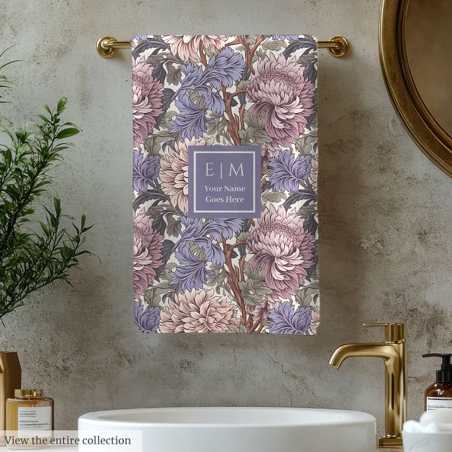 Toalla de baño de estilo suave pastel Morris (Soft Pastel Morris Style Bath Towel)