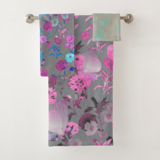 Toalla de baño de flores ilustradas a mano