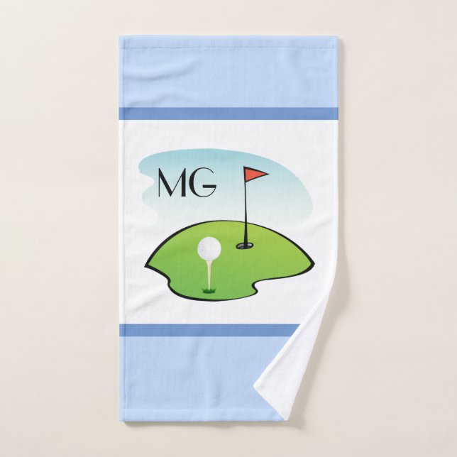Toalla de baño de golf de dibujos animados con mon (Toalla de mano)